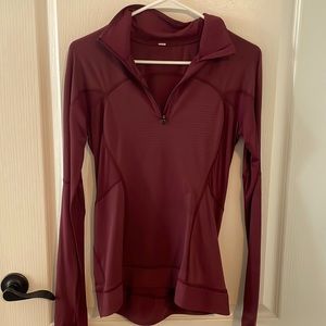 Cranberry Lululon half-zip